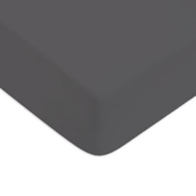 Drap housse en coton 57 fils uni bonnet 25cm 90x200cm