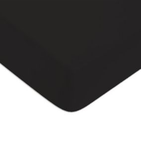 Drap housse en coton 57 fils uni bonnet 25cm 90x200cm