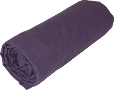 Drap housse en coton Lavé (140x190 cm - Violet parme)