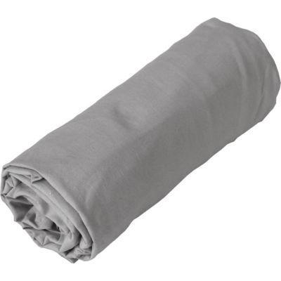 Drap housse en coton Lavé (160x200 cm - Gris)