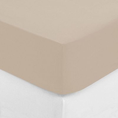 Drap-housse en coton - lin - bonnet H30cm - 140x190 cm - Atmosphera