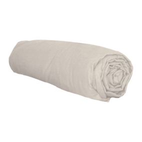 Drap housse en flanelle (140x190 cm - Beige)