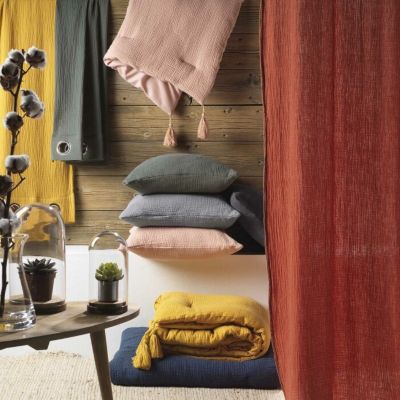 Drap Housse en gaze de coton (140x190 cm - Kaki)