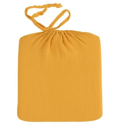 Drap housse en gaze de coton bonnet 30 cm Caramel 160x200 cm LOFT