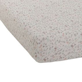 Drap housse en jersey imprimé esprit enchanté (60x120 cm - Lilas)