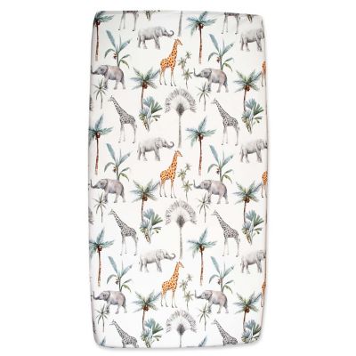 Drap housse en satin de coton Safari