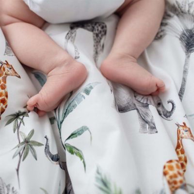 Drap housse en satin de coton Safari