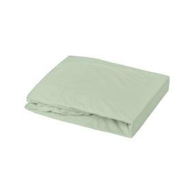 Drap housse enfant Oeko-tex 100% coton 130g/m² (40x80 cm - Céladon)