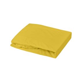 Drap housse enfant Oeko-tex 100% coton 130g/m² (40x80 cm - Jaune Curry)