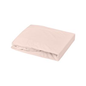 Drap housse enfant Oeko-tex 100% coton 130g/m² (40x80 cm - Rose Clair)