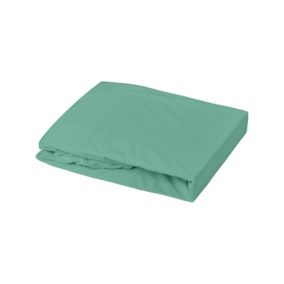 Drap housse enfant Oeko-tex 100% coton 130g/m² (40x80 cm - Sauge)