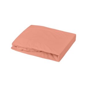 Drap housse enfant Oeko-tex 100% coton 130g/m² (40x80 cm - Terracotta)