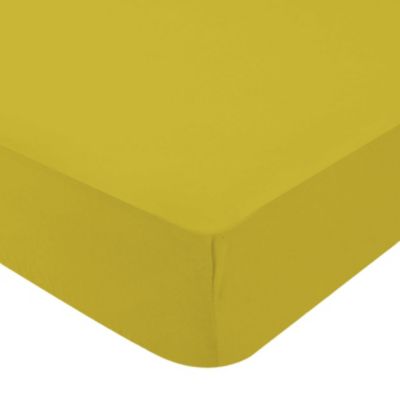 Drap housse enfant Oeko-tex 100% coton 130g/m² (70x140 cm - Jaune Curry)