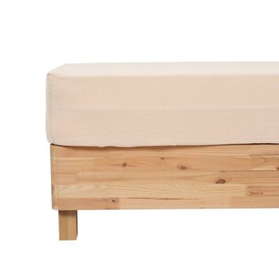 Drap housse "Flora" gaze de coton lin 160x200cm - Atmosphera