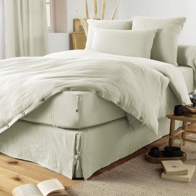 Drap housse "Gaïa" toutes dimensions "Gaze de Coton" - 140x190 - Gaïa Vert d'Eau
