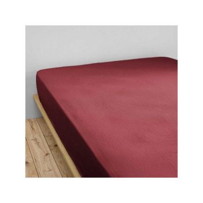 Drap housse "Gaïa" toutes dimensions "Gaze de Coton" - Gaïa Terracotta - 200 x 200 cm bonnet de 30 cm