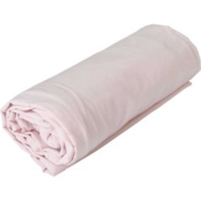 Drap housse jersey uni en 100% coton (140x190 cm - Rose Clair)