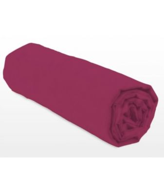 Drap-housse - LOVELY HOME - LH71617 - 90x190+25 cm - Fuchsia