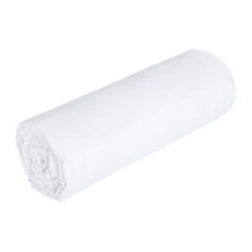 Drap housse percale de coton 80 fils/cm² - 140 x 190 cm - Bonnet 30 cm - Blanc - CHARMY de PALACIO