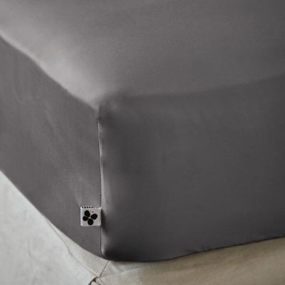 Drap housse "Salomé" Viscose de bambou 120 fils/cm² toutes dimensions - Salomé Granit - 180 x 200 cm bonnet de 30 cm - Salomé Gran