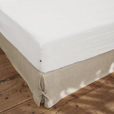 Drap housse "Soline" toutes dimensions Lin lavé - Soline Craie - 180 x 200 cm bonnet de 30 cm - Soline Craie -