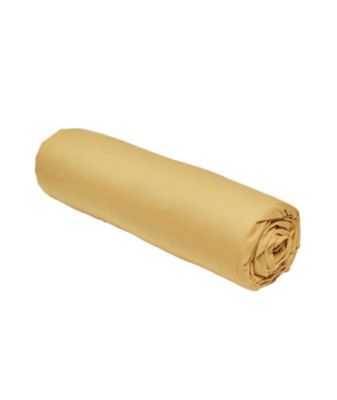 Drap housse TODAY Essential - 140 x 200+30 cm - 2 personnes - 100% Coton uni - Ocre