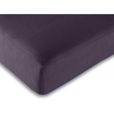 Drap housse toutes dimensions 100% Coton/57 fils/cm² - 140x190 - Prune