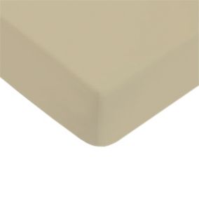 Drap housse uni en coton 57 fils 140x200cm