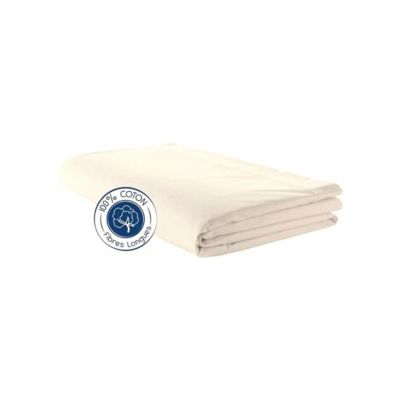 Drap percale 280 x 325 cm uni (280x325 cm - Beige)