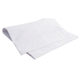 Drap plat avec point bourdon (120x180 cm - Blanc)