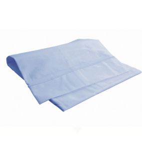 Drap plat avec point bourdon (120x180 cm - Bleu ciel)