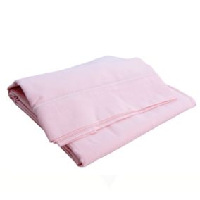 Drap plat avec point bourdon (120x180 cm - Rose Clair)