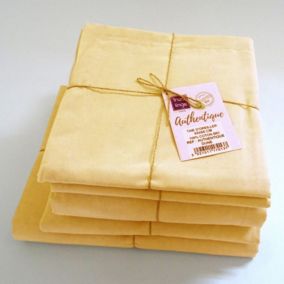 Drap plat en 100% coton biologique (180x290 cm - Jaune)