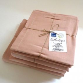 Drap plat en 100% coton biologique (180x290 cm - Rose Blush)