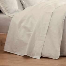 Drap plat esprit grand hôtel (180x290 cm - Sable)