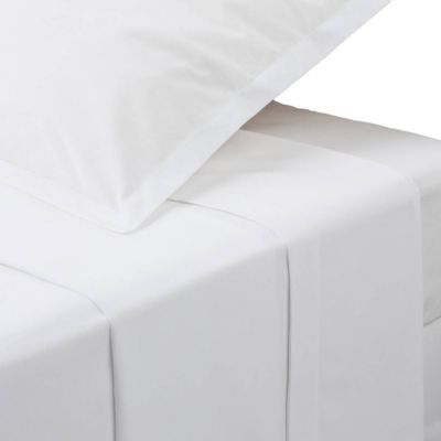Drap plat - percale - blanc - 240x290 cm - Atmosphera
