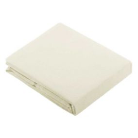 Drap Plat Uni en 100 % Coton (180x290 cm - Blanc)