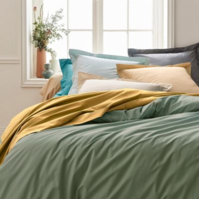 Drap Plat En Coton, Soizic Vert Rayé Vert La Redoute Interieurs | La Redoute