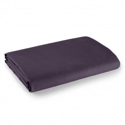 Drap plat Univers Décor 100% coton prune 180x290 cm