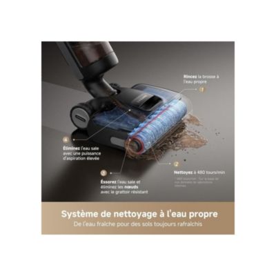 Dreame H15 Pro Aspirateur-balai 2 en 1 Secteur Sec&humide Sans sac 400 W Noir 5 Ah