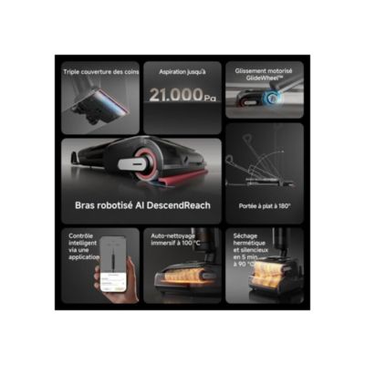 Dreame H15 Pro Aspirateur-balai 2 en 1 Secteur Sec&humide Sans sac 400 W Noir 5 Ah