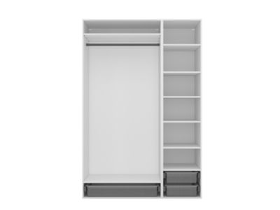 Dressing blanc 3 paniers GoodHome Atomia H. 225 x L. 150 x P. 58 cm