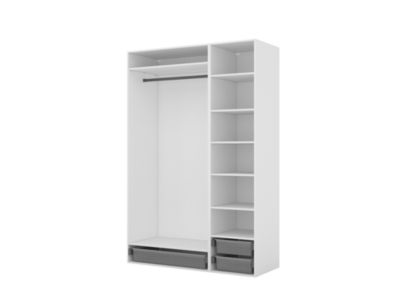 Dressing blanc 3 paniers GoodHome Atomia H. 225 x L. 150 x P. 58 cm