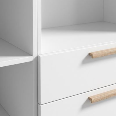 Dressing blanc 4 tiroirs GoodHome Atomia H. 187,5 x L. 175 x P. 58 cm