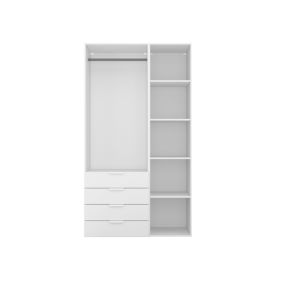 Dressing blanc 4 tiroirs GoodHome Atomia H. 225 x L. 125 x P. 58 cm