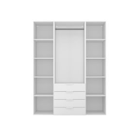 Dressing blanc 4 tiroirs GoodHome Atomia H. 225 x L. 175 x P. 58 cm