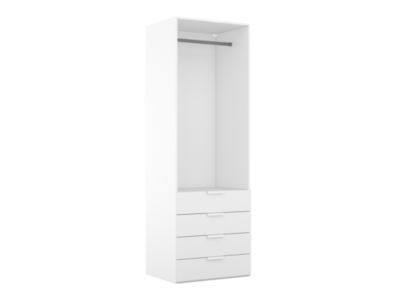 Dressing blanc 4 tiroirs GoodHome Atomia H. 225 x L. 75 x P. 58 cm