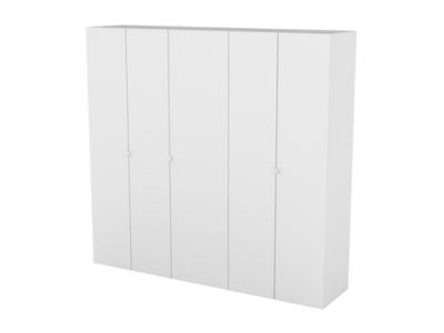Dressing blanc avec porte 4 penderies et 2 tiroirs GoodHome Atomia H. 187,5 x L. 200 x P. 45 cm