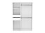 Dressing blanc double penderie 2 tiroirs GoodHome Atomia H. 187,5 x L. 125 x P. 45 cm