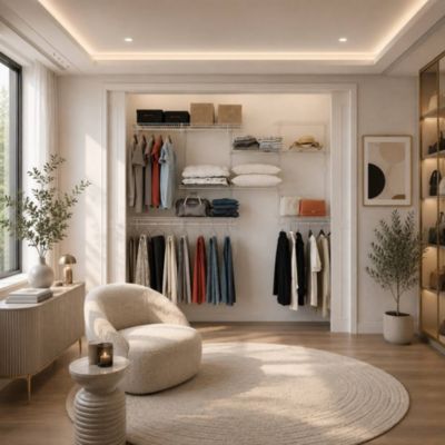 Dressing crémaillère - Étagère mural industriel - Modulables - Blanc - 47 pièces - 2,38x1,22M